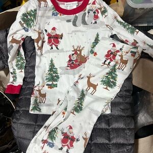 Pottery Barn Kids Festive Pajama Set - Red, White, Green